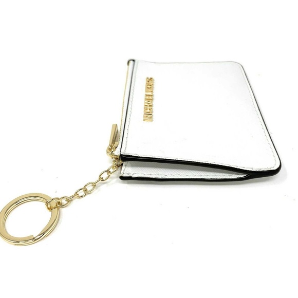 Michael Kors Jet Set Travel Small Coin Pouch White - Picture 3 of 4